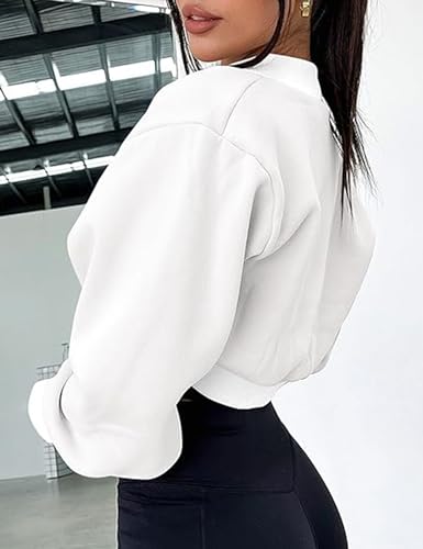 Image of Amarmia Women's Bolero Sweater Shrugs Y2K Open Front Workout Sweatshirt Long Sleeve Crop Tops