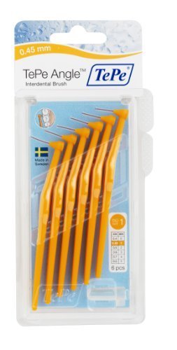 TePe Interdental Brush Angle – Orange 0.45 mm by TePe Munhygienprodukter AB, Sweden