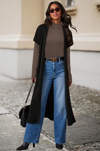 Arach&Cloz Women's Wool Blend Fall Sweaters Mock Neck Business Casual Outfits4