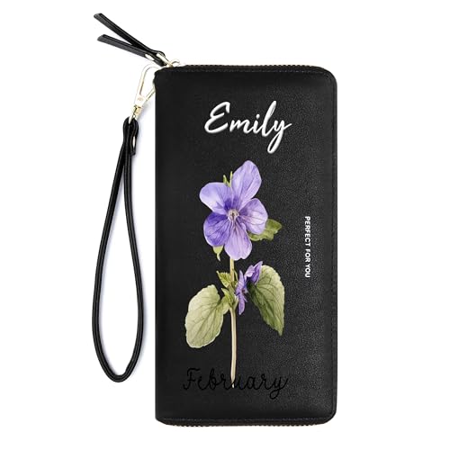 Image of GEEAD Custom Design Wristlet Wallets for Women PU Leather RFID Blocking Wallet