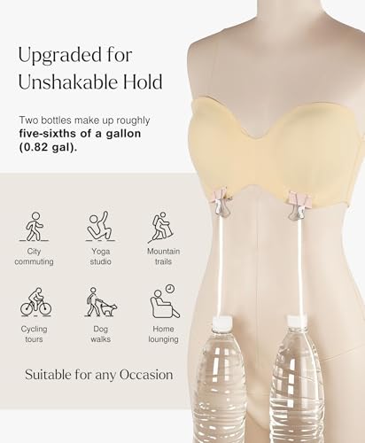 Image of Popilush Strapless Bras for Women Bandeau Unlined Bra No Padding Underwire