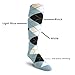 Golf Knickers Colorful Knee High Argyle Cotton Socks For Men Women and Youth - YYYY: Light Blue/Black/White - Mens