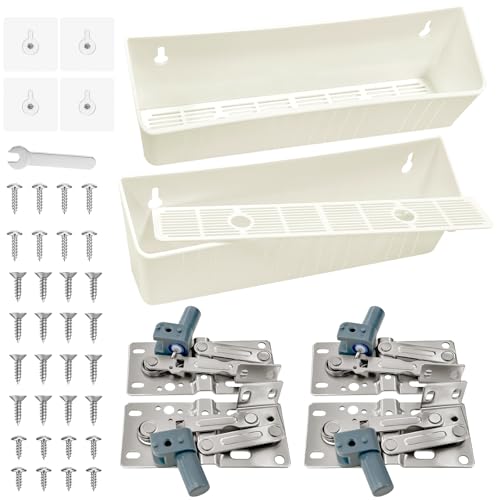 Image of 11 inch Tip-Out Plastic Sink Trays + Steel LD-0220-50SC Soft Close Pivot Hinges