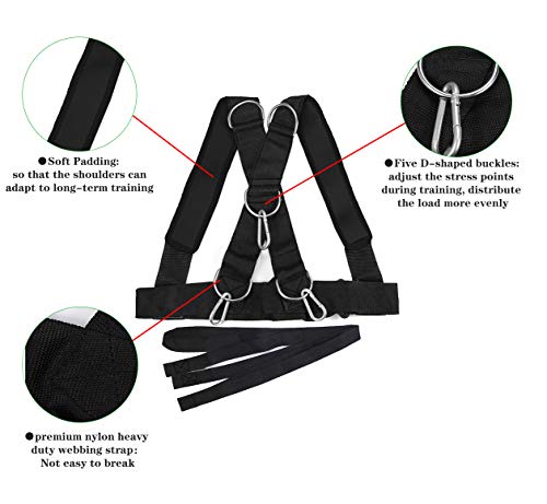 image for MOOCY Multi Purpose Training Sled Harness Vest, Speed Strength Trainin
