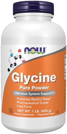 NOW Foods Supplements, Glycine Pure Powder, Promotes Restful Slee...