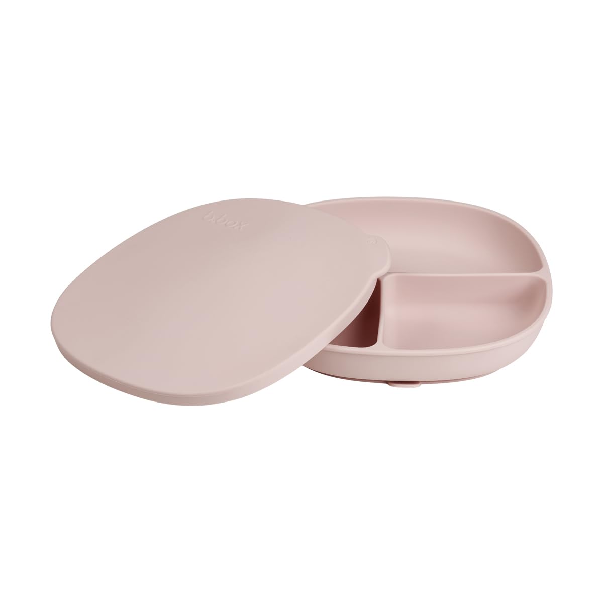 b.Box Silicone Plate + Lid with Suction Base Blush Pink-image-2
