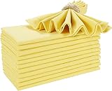 Everyday Cloth Napkin in 100% Cotton 18x18 Sandal Yellow,Wedding Napkins, Cocktails Napkins, Fabric