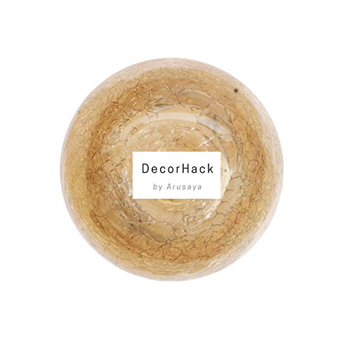 Crackle Glass Romantic Cafe Restaurant Decorative Halloween Candle Holder Votive Lighting Tea Light Candle Holder Set Of 5 Pcs #TOP5