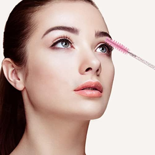 60 PCS Disposable Eyelash Brushes, Eyebrow Spoolie, Mascara Wands Lash Brushes Castor Oil Brush Cosmetic Makeup Tools
