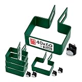 LUN FIX Endschelle Vierkant 40x60 mm Grün 4 Stk Vierkant, Zaunschelle