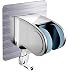 Adhesive Shower Head Holder With Hanging Hook,Handheld Shower Head Bracket Bidet Shattaf Spray Adjustable Handheld Shower Head Wall Mount Showerheads Holder With Adhesive 3M Stick Disc