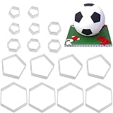 16pcs Cortadores De PatróN De Futbol Galletas PatróN Fondant Pastel De FúTbol Cortadores Cookies De PláStico Divertidos Herramientas DecoracióN Postres Cocina Para La DecoracióN De Pasteles Y Postres