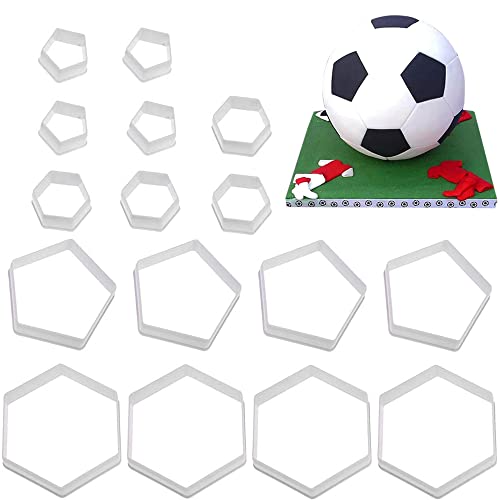 16pcs Cortadores De PatróN De Futbol Galletas PatróN Fondant Pastel De FúTbol Cortadores Cookies De PláStico Divertidos Herramientas DecoracióN Postres Cocina Para La DecoracióN De Pasteles Y Postres Cover