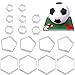 16pcs Tagliabiscotti Modello Calcio Plastic Fondant Cutter Torta Calcio Plastica Fondente Fondente Della Torta Di Calcio Muffa Fondente Stampo Biscotto Per La Decorazione Di Dolci Di Torte