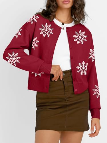 Image of Trendy Queen Cropped Cardigan Sweaters for Women Lightweight Y2k Fall Outfits Spring Fashion Clothes 2026