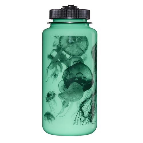 Nalgene 32oz Tritan Wide Mouth Water Bottle (Glow Jellyfish) — view 3