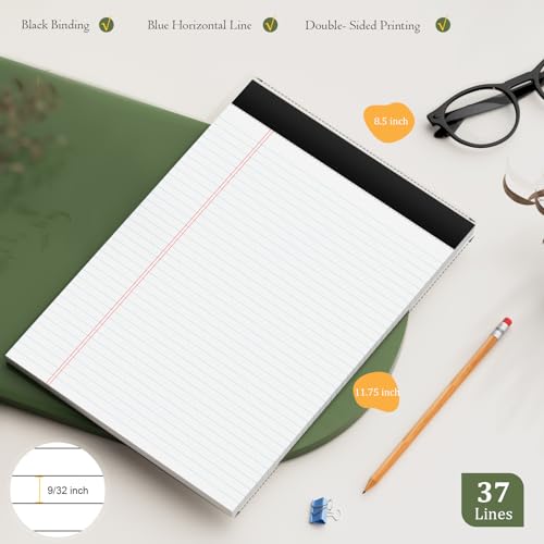 AILZFEI 720 Sheets Legal Pads 8.5 x 11 College Ruled White Paper Note Pads 24 Pack Clear Print Writing Pads 8x11 Legal Pads Narrow Ruled Pads of Paper by AILZFEI - Image 2