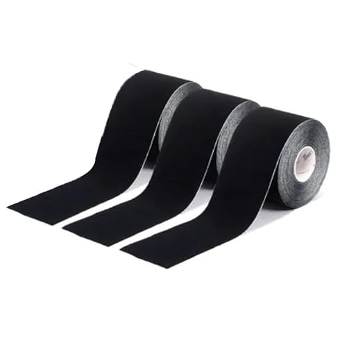 Bandagem Elastica Fita Kinesio Tape Fisioterapia Muscular 5m (Preto)