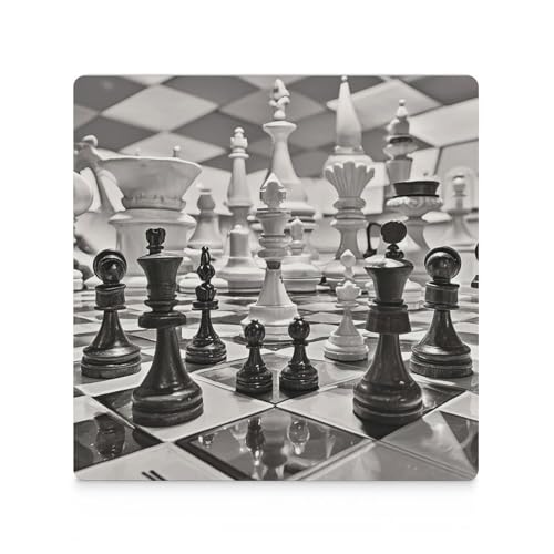 Dessous de verre en céramique chic noir et blanc pour table basse - 4