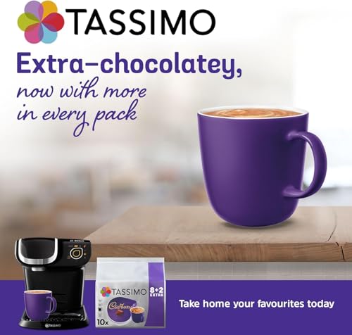 Tassimo Cadbury Hot Chocolate Capsules x10 (Pack of 10, Total 100 Pods) - Image 3