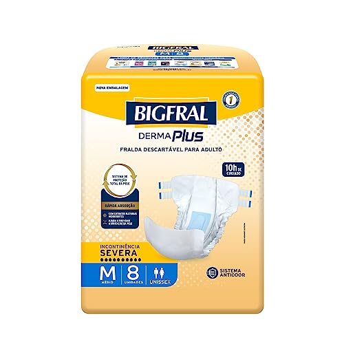 Fralda Bigfral Derma Plus, Bigfral, Médio