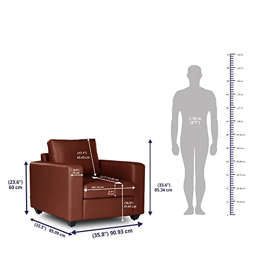 Image of Wakefit Sofa Set | 3 Year Warranty | Sofa 5 Seater, 5 Seater Sofa for Living Room, Wooden Sofa Set, Sofa Set 3+1+1 Seater - Napper(Romance : Tan)