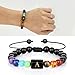 Ouxuefen Stretchy Multicolor Crystal Alphabets Wristband Adjustable Wristchain For Unique Spiritual Fashion Statement Jewelry Rainbow