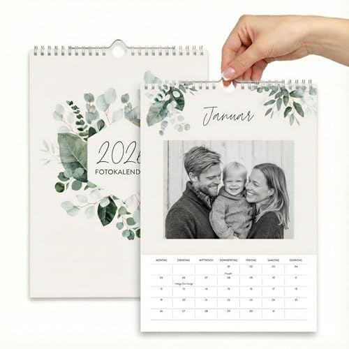heaven+paper® Fotokalender 2026 zum selbstgestalten | Bastelkalender 2026...