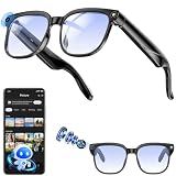 Hwagol Gafas Inteligentes IA, Gafas con Camara 8MP, Smart Glasses con Fotografía/Grabación/Llamadas Bluetooth/Música/Traducción/Reconocimient Imágenes