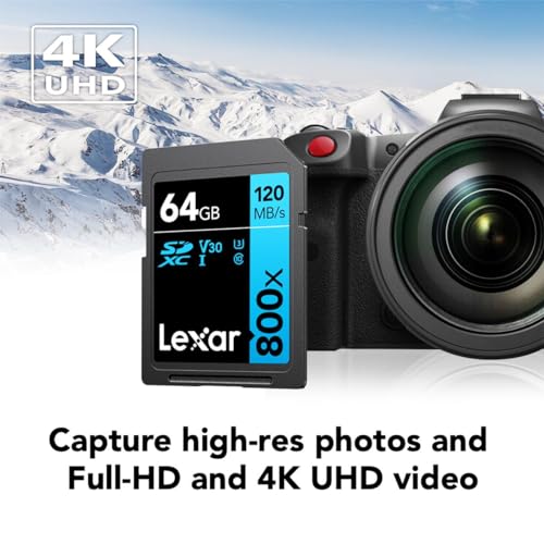 Lexar Blue H-P 800x SDHC/SDXC 64GB C10, U3, V30 (120MB/s Leitura)