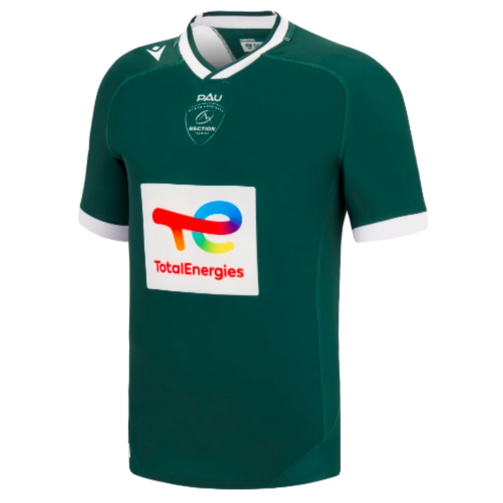 Macron 2022-2023 Section Paloise Home Rugby Football Soccer T-Shirt Maglia