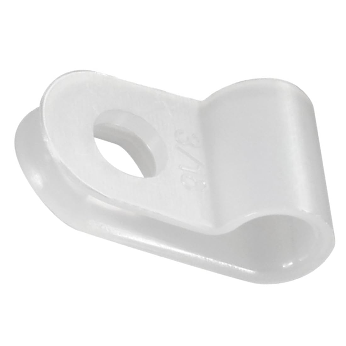 ROWORKX 5mm R Type Cable Clips, 100Pcs Nylon P Clips, Cable Cleats White
