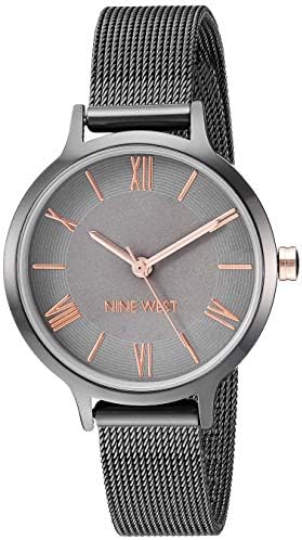 Women\'s Mesh Bracelet Watch Gunmetal Gray Amazon.com: Nine West Women main image 4