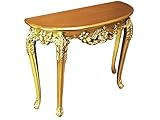 Artissimo Consola de mesa en plata/aparador 100 cm x 80 cm elegante consola V dorado mesa consola consola diseño barroco