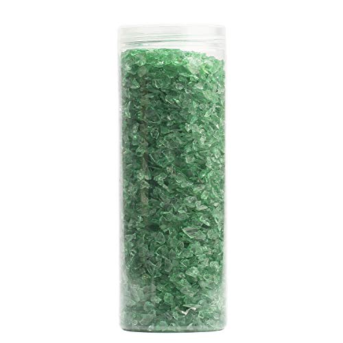 ZenQ Crushed Glass for Crafts, Resin Art. Light Green, 1.5 lbs