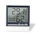 Produktbild Innen Thermometer Hygrometer, Digitales Thermo-Hygrometer mit Großer LCD Bildschirm für Hause, Lager, Büro, Autos und Weinkeller (#1)