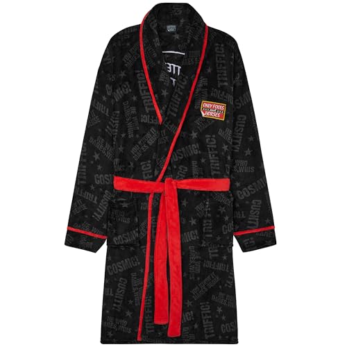 Only Fools and Horses Dressing Gown for Men & Teens M-3XL Soft Fleece Loungewear Nightwear Robe With Pockets Gifts for Men (2XL Dark Grey)