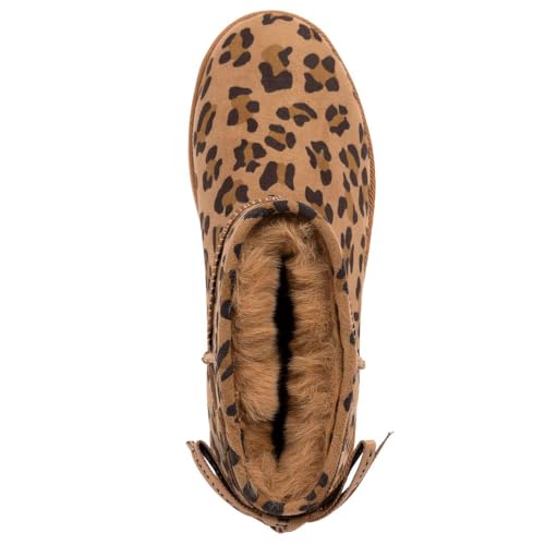 Juicy Couture Women Slip On Winter Boots Warm Microsuede Insulated Fashion Ankle Booties Outdoor Snow Boot-Kelsey 2-Leopard-Size 7 by Juicy Couture - Image 4