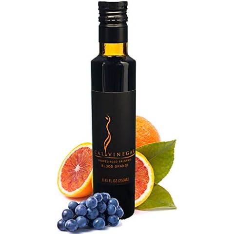 Calivirgin Balsamic Vinegar - Blood Orange Flavored Traditional Balsamic Vinegar - Thick, Velvety, Authentic Italian Balsamic Vinegar - Gourmet Vinegar - Barrel Aged Balsamic Vinegar Bottle - 250ml Cover