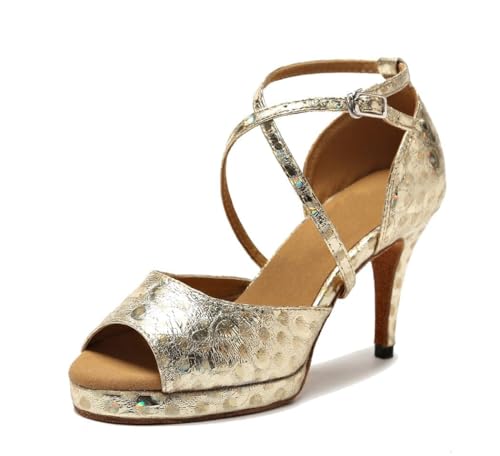 Chaussures de danse latine stables contre la fatigue avec sangle croisée