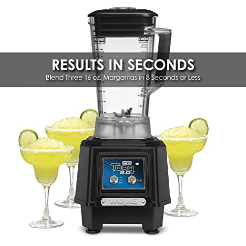 Waring Commercial Tbb145 Torq 2 Horsepower Blender, 2 Speed Toggle Switch Controls, With 48 Oz. Bpa Free Container, 120V, 5-15 Phase Plug #TOP2