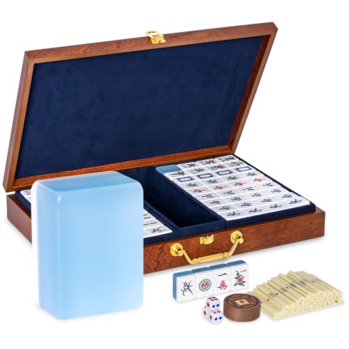YMI Chinese Mahjong Set, Glacier Pearl with 146 Medium Tiles