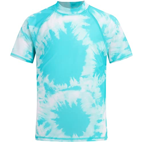 Image of Kanu Surf Girls' Jade Rash Guard UPF 50+ Sun Protection Short Sleeve Swim Shirt