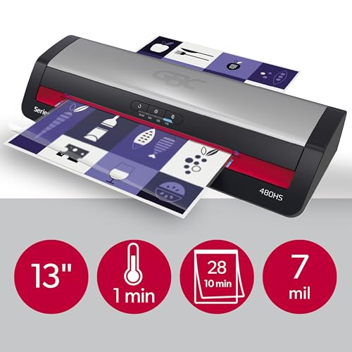 GBC Laminator Machine, 13" Wide Format 4-Roller Professional Pouch Laminator with Auto Reverse Anti-Jam (480HS) by GBC - Used condition - Image 2