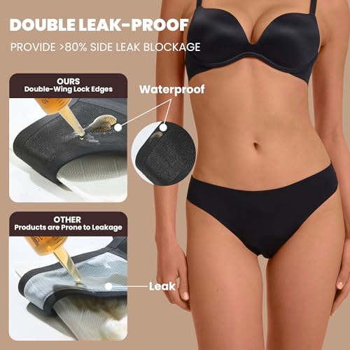 Seamless Panties Thong Period Underwear for Women Teens Leak proof Light Flow Premenstrual Panties2