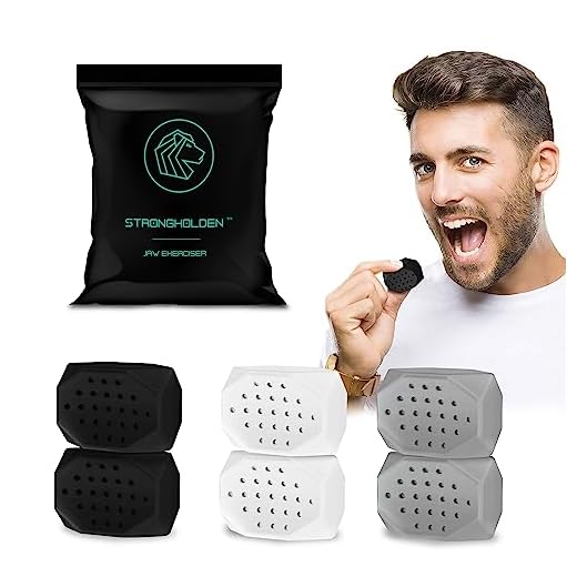 Jawline Exerciser for Men & Women - 3 Resistance Levels (6pcs) Silicone Jaw Exerciser Tablets for Beginner, Intermediate & Advance Users - Jawline Sculptor & Jawline Shaper (Basic)