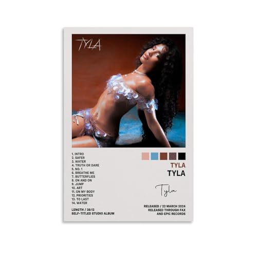 JINZE Tyla Poster Tyla Album Cover Posters for Room Aesthetic Canvas Wall Art for Teens Room Decor 12x18inch(30x45cm), Unframe-style-3