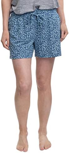 Cool Girl Women's Keep it Basic Cooling & Moisture Wicking Pajama Sleep Short, Blue Leopard, X-Large