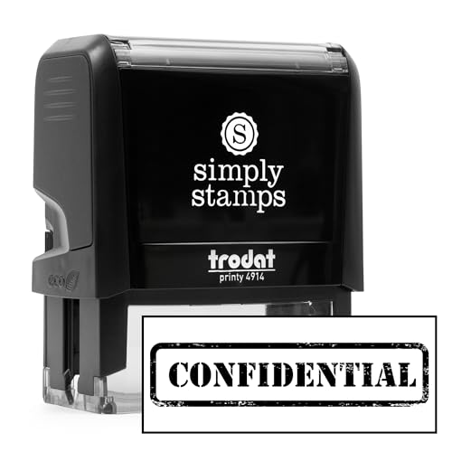 Confidential Office Stamp | 4 Different Sizes | 20 Designs | Multiple Color Options | Perfect for Quick Validation of Office Documents (Confidential, Xtra Large)