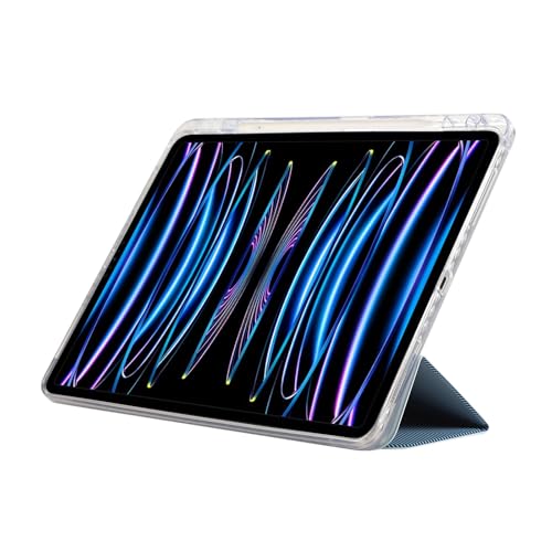 Étui iPad Pro 12.9 bleu avec porte-crayon et coque de protection - 5